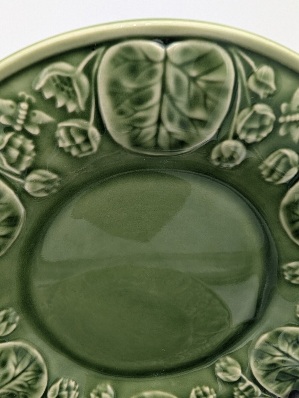 Vintage Bordallo Pinheiro Portugal Frog Service Ceramic Plates - Set Of 2 - Picture 2 of 5